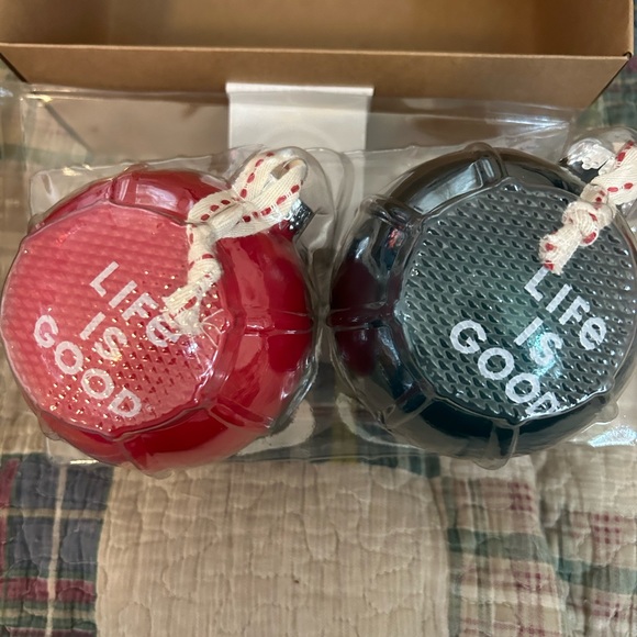 Life Is Good Christmas ornaments, set of 2 NIB - Picture 5 of 5
